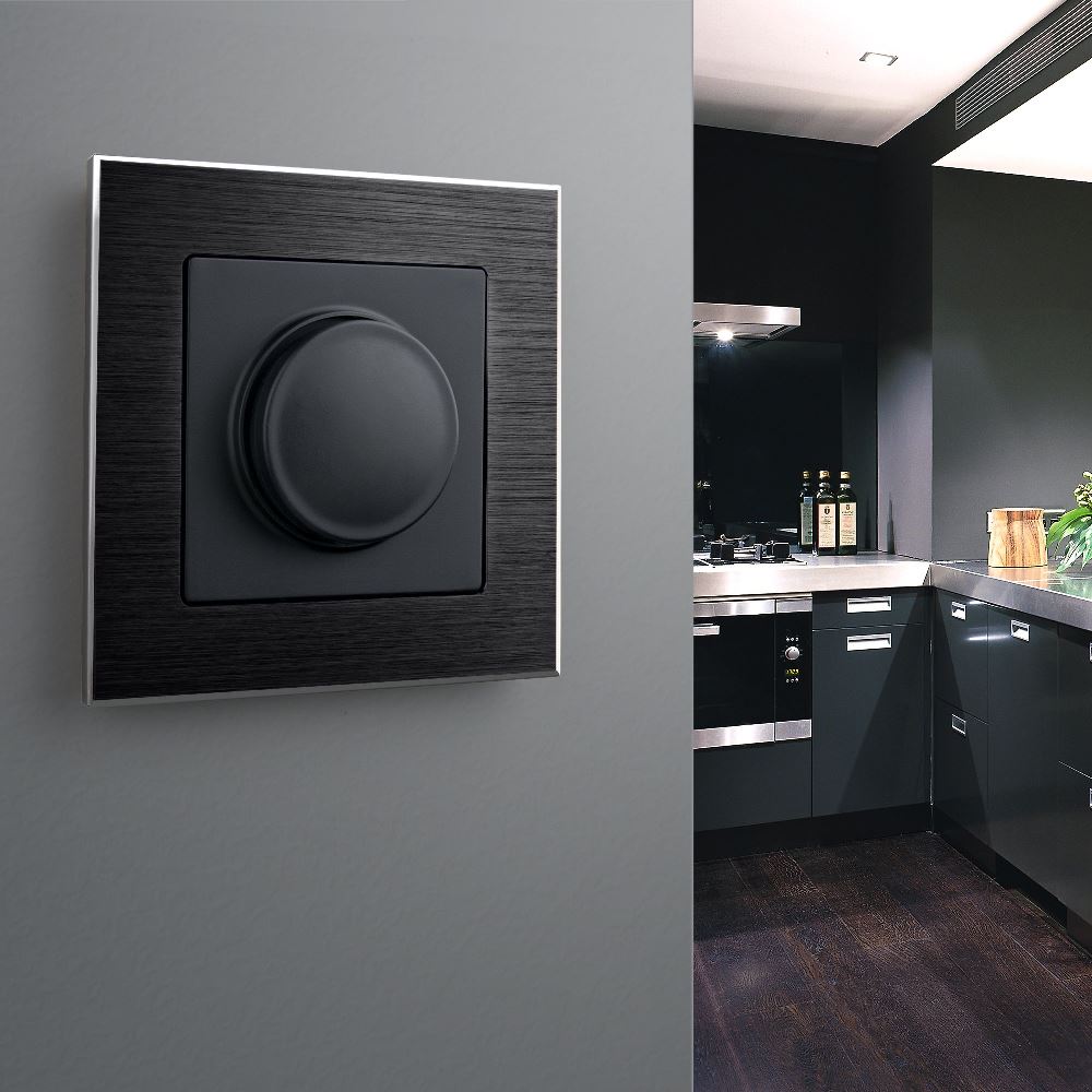 Рамка из металла Werkel Aluminium на 1 пост Черный алюминий W0011708 — изображение 3