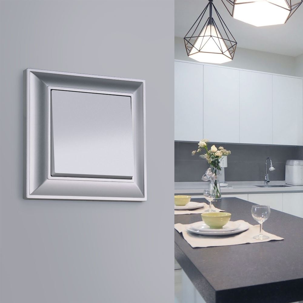 Рамка из поликарбоната Werkel Fiore на 1 пост Серебряный W0012206 — изображение 2