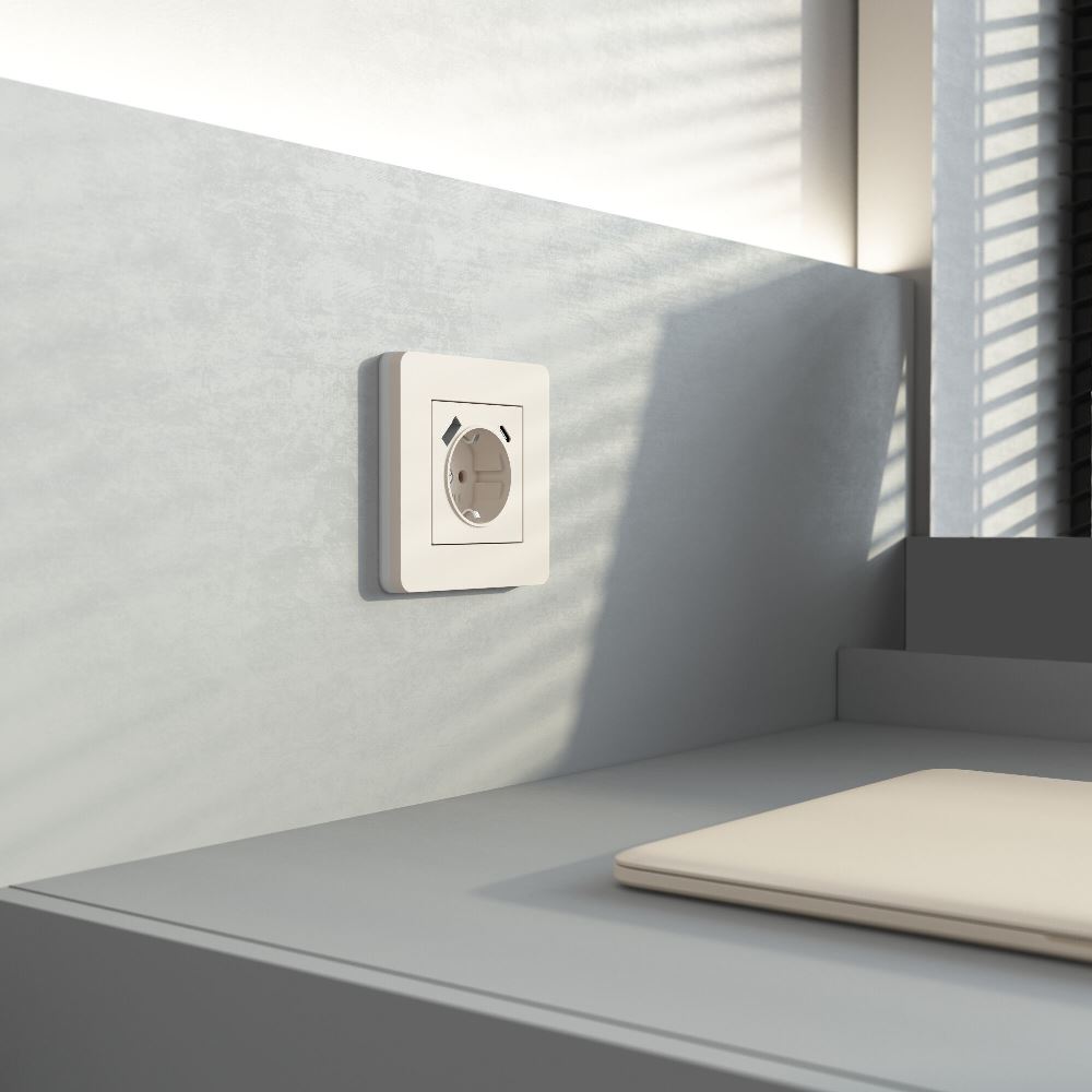 Рамка из поликарбоната Werkel Split на 1 пост Айвори / Белый W0013066 — изображение 3