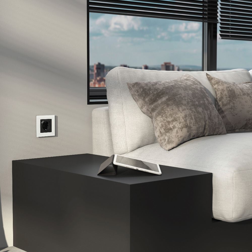 Рамка стеклянная Werkel Senso Белый глянцевый W0013101 — изображение 3