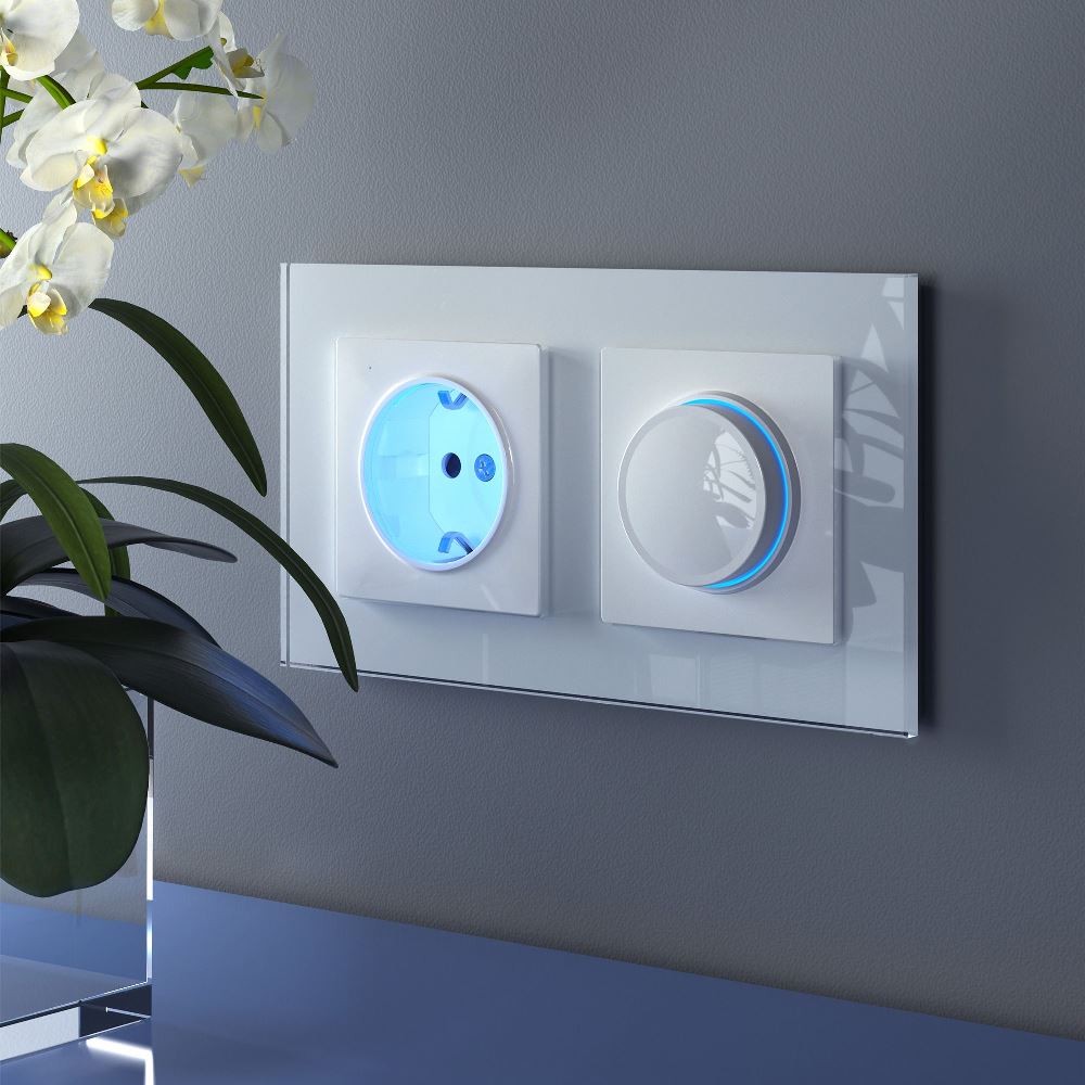 Рамка стеклянная Werkel Favorit на 2 поста Белый W0021101 — изображение 3