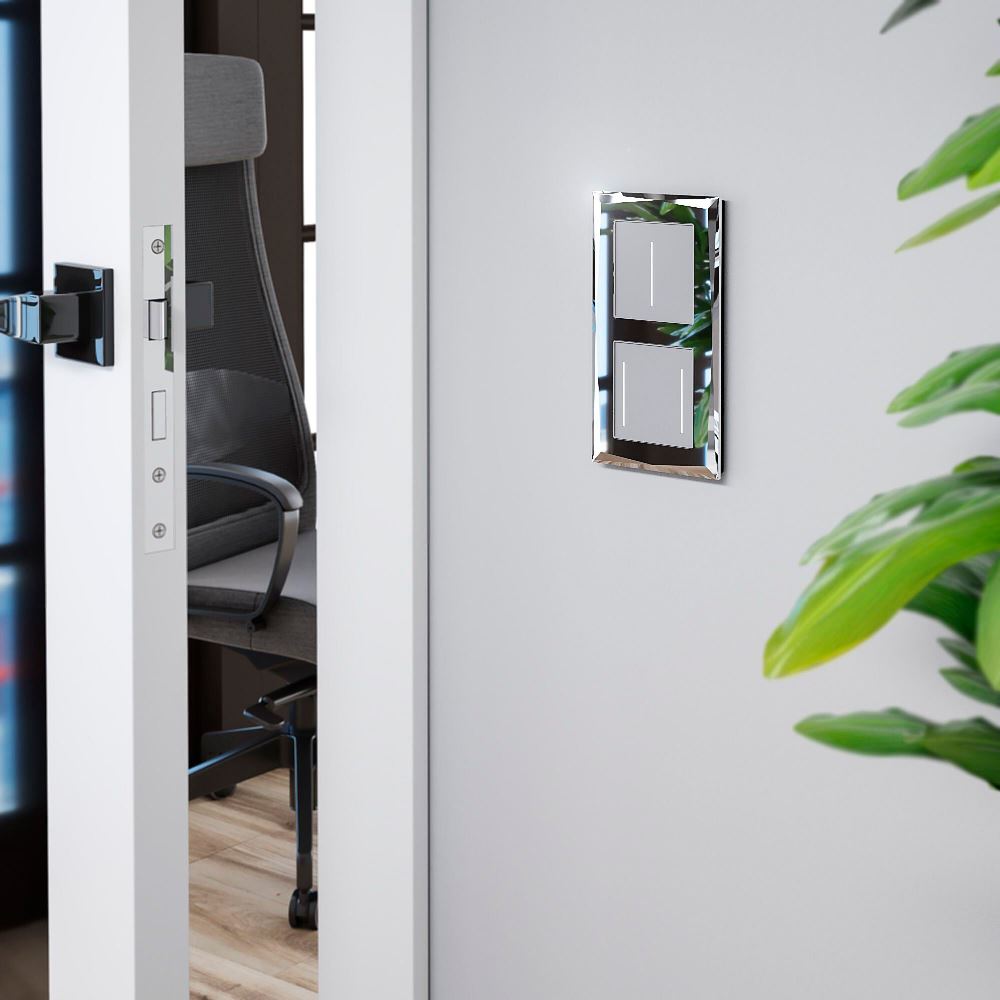 Рамка стеклянная Werkel Diamant на 2 поста Зеркальный W0021220 — изображение 2