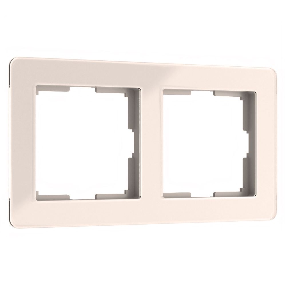 Рамка акриловая Werkel Acrylic на 2 поста Айвори W0022743