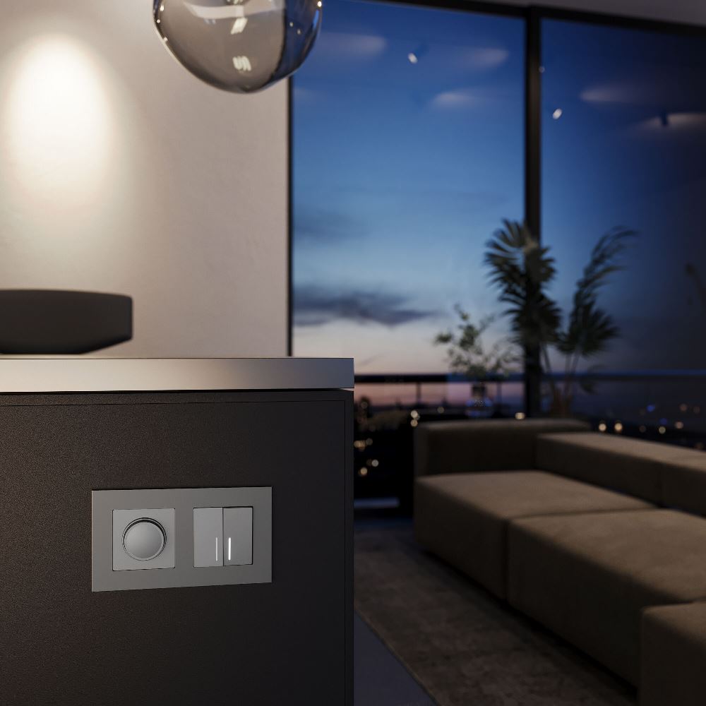 Рамка из поликарбоната Werkel Slab на 2 поста Серебро W0022965 — изображение 3