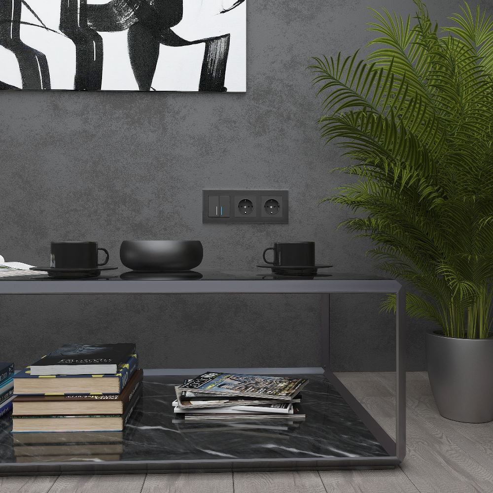 Рамка из металла Werkel Aluminium на 3 поста Черный алюминий W0031708 — изображение 3