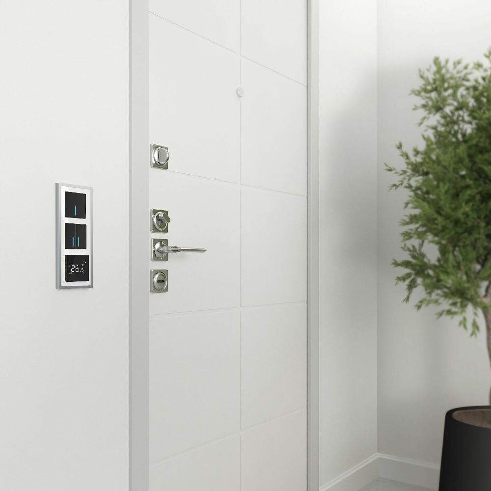 Рамка акриловая Werkel Baguette на 3 поста Белый / Серебро W0032850 — изображение 2