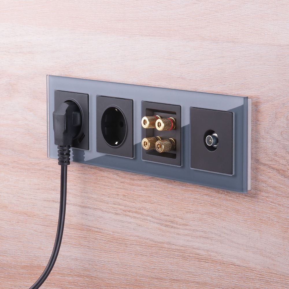 Рамка стеклянная Werkel Favorit на 4 поста Серый W0041115 — изображение 2