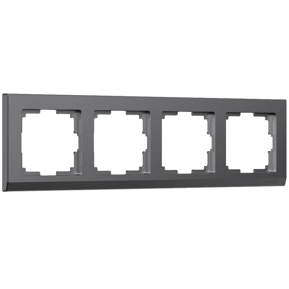 Рамка из поликарбоната Werkel Stark на 4 поста Графит матовый W0041864