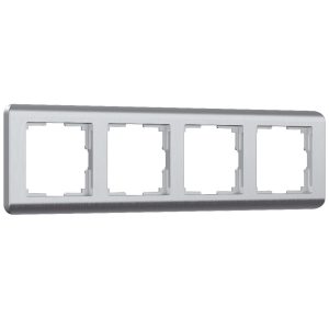 Рамка из поликарбоната Werkel Stream на 4 поста Серебряный W0042106