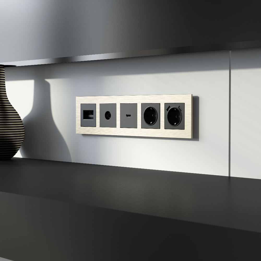 Рамка из металла Werkel AluMax на 5 постов Шампань W0053511 — изображение 2