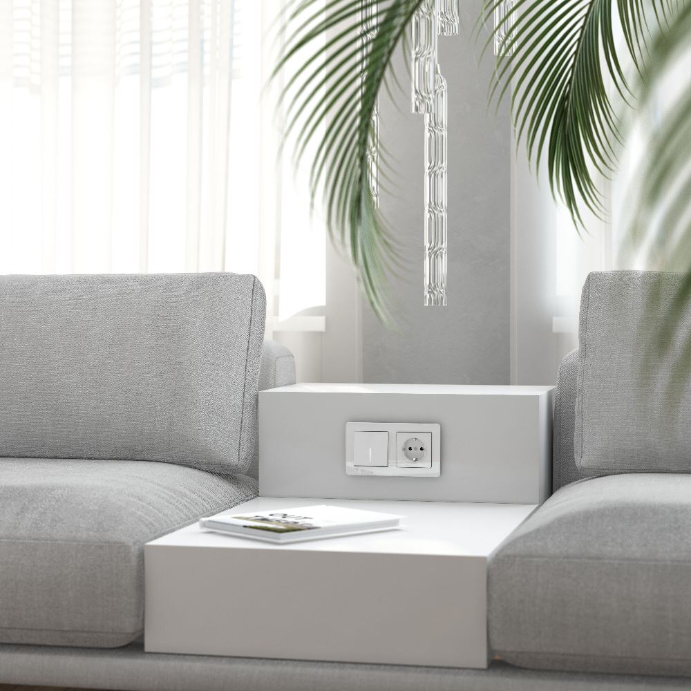 Выключатель одноклавишный встраиваемый Werkel с подсветкой Белый W1110141 — изображение 3