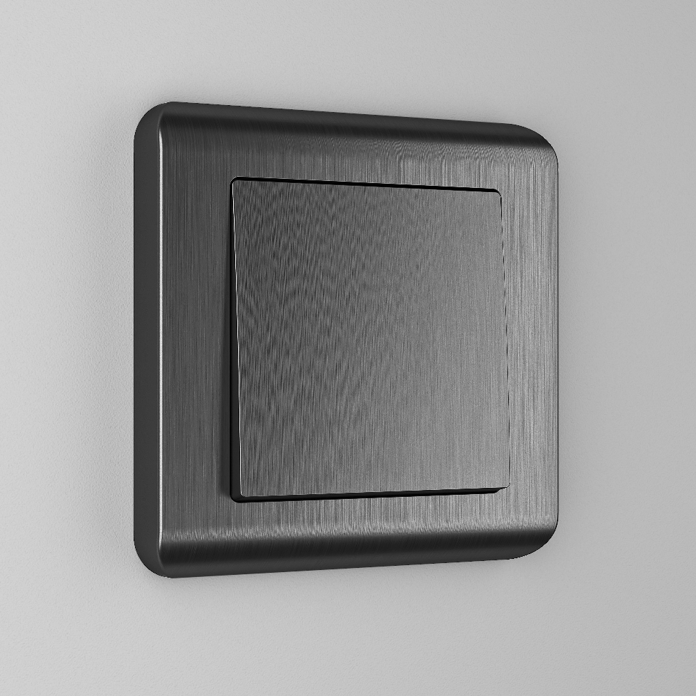 Выключатель одноклавишный встраиваемый проходной Werkel Графит W1112004 — изображение 2