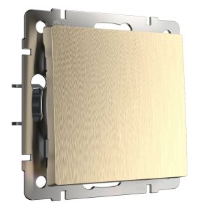 Выключатель одноклавишный встраиваемый проходной Werkel Шампань рифленый W1112010