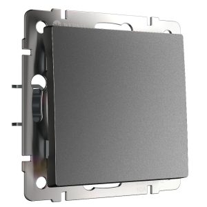 Выключатель одноклавишный встраиваемый проходной Werkel Графит матовый W1112064