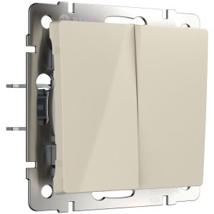 Выключатель двухклавишный встраиваемый перекрестный Werkel Слоновая кость W1123003