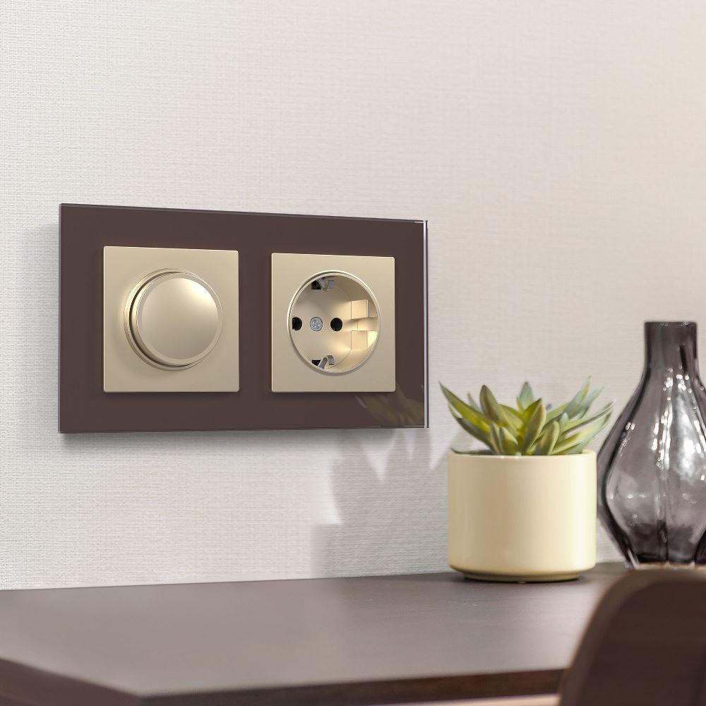 Розетка встраиваемая Werkel с заземлением Шампань W1171011 — изображение 4