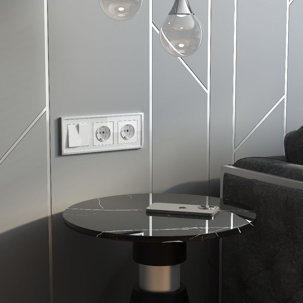 Розетка встраиваемая Werkel с заземлением и шторками Белый W1171141 — изображение 2