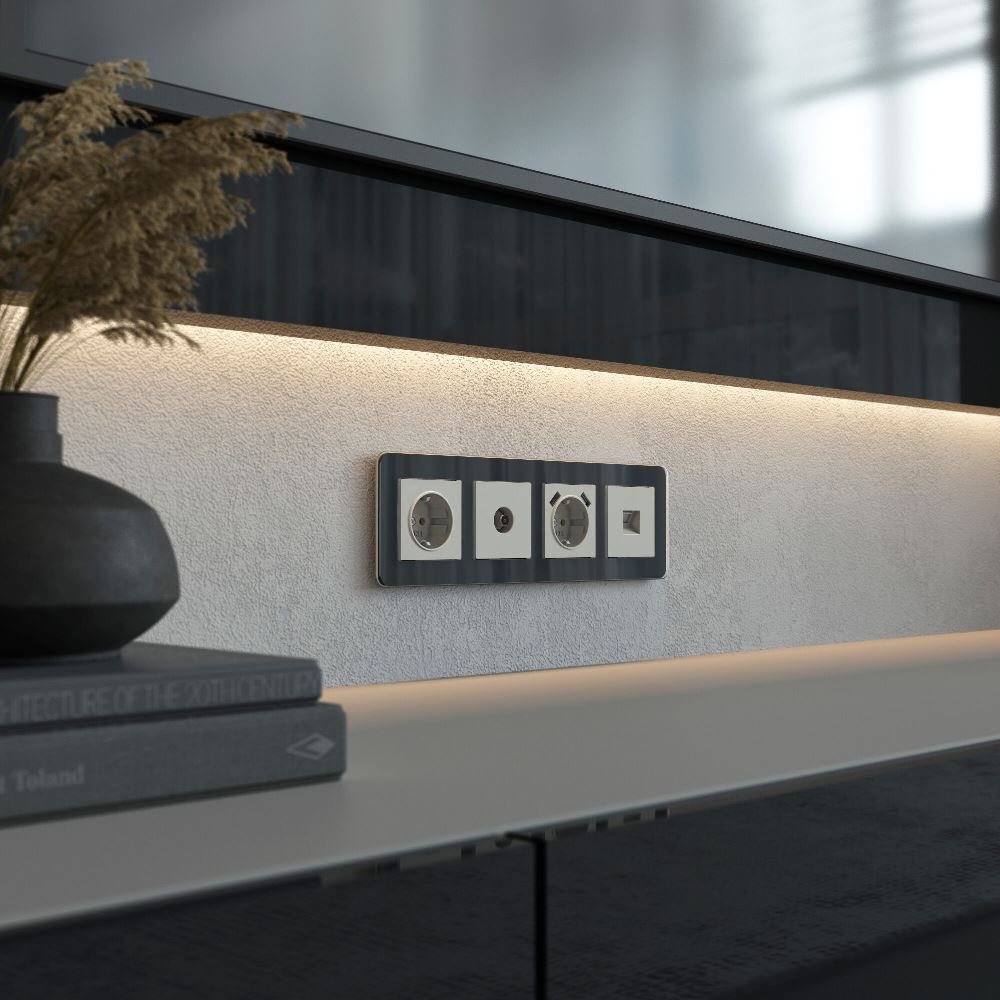 ТВ-розетка встраиваемая оконечная Werkel Дымчатый W1283004 — изображение 3