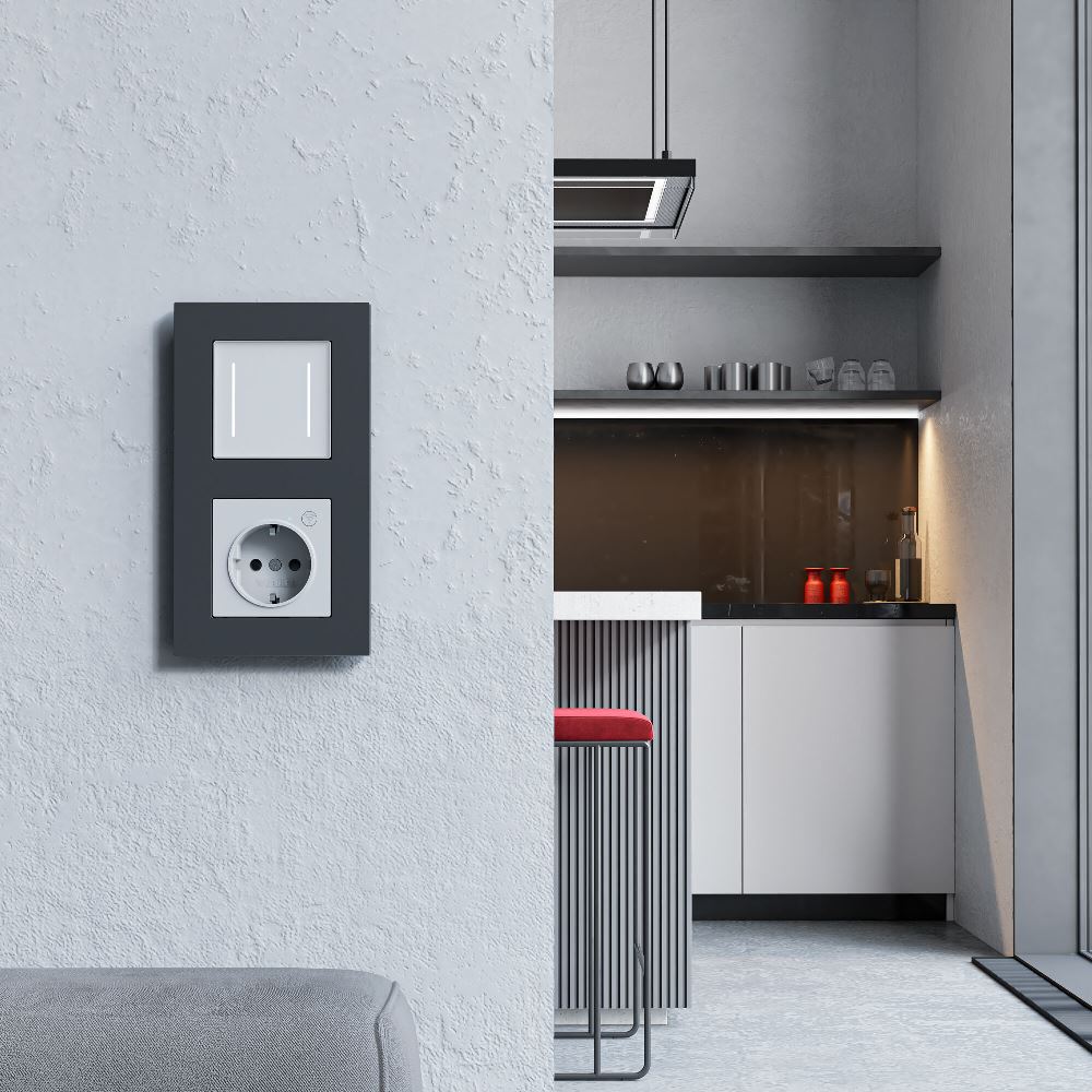 Выключатель двухклавишный встраиваемый сенсорный Werkel с Wifi Белый W4523001 — изображение 2