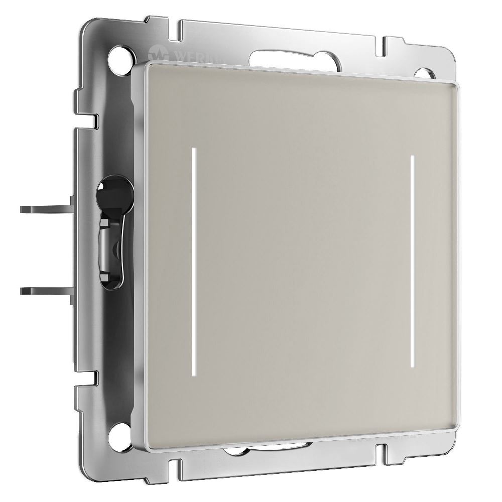 Выключатель двухклавишный встраиваемый сенсорный Werkel с Wifi Черный W4523641