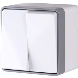 Выключатель двухклавишный накладной влагозащищенный Werkel Gallant Белый W5020201