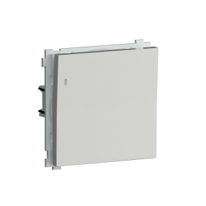 Выключатель одноклавишный встраиваемый Donel R98 звонкового типа с подсветкой Белый глянцевый DA03151-DA29003