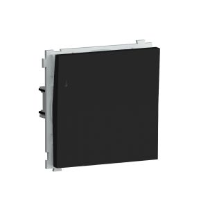 Выключатель одноклавишный встраиваемый Donel R98 звонкового типа с подсветкой Карбон матовый DA03151-DA29030