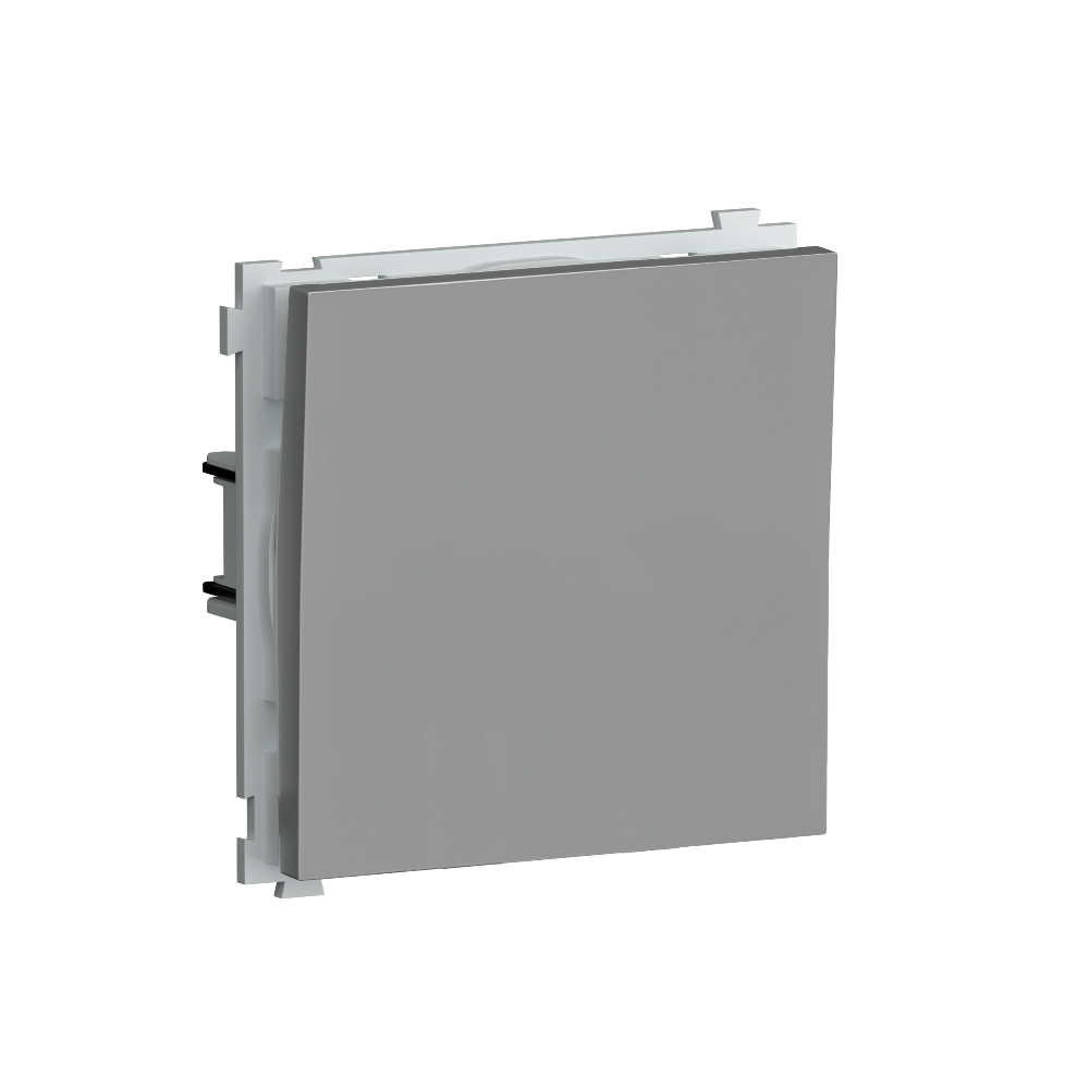 Выключатель одноклавишный встраиваемый Donel R98 Алюминий матовый DA10100-DA29626