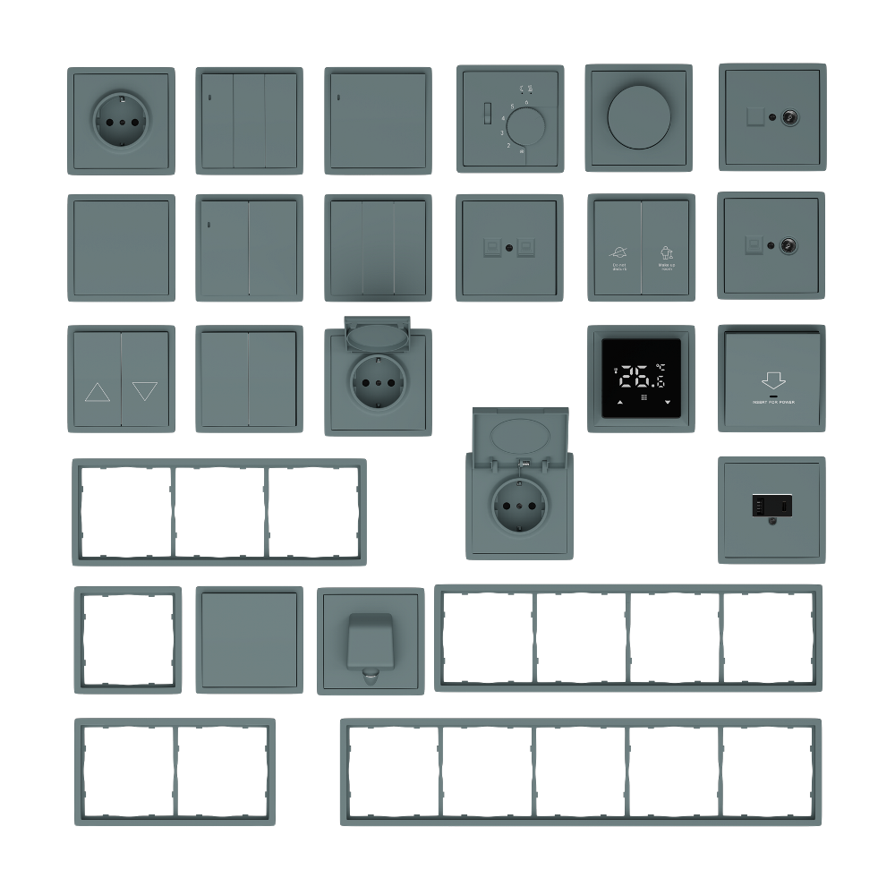 Выключатель одноклавишный встраиваемый Donel R98 Изумруд матовый DA10100-DA29639 — изображение 3