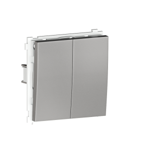 Выключатель двухклавишный встраиваемый Donel R98 Metal Благородная сталь DA10500-DA295ES