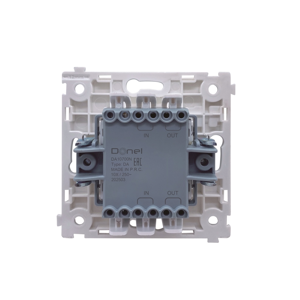 Выключатель одноклавишный встраиваемый перекрестный Donel R98 с 3-х мест Кашемир матовый DA10700N-DA29635 — изображение 4