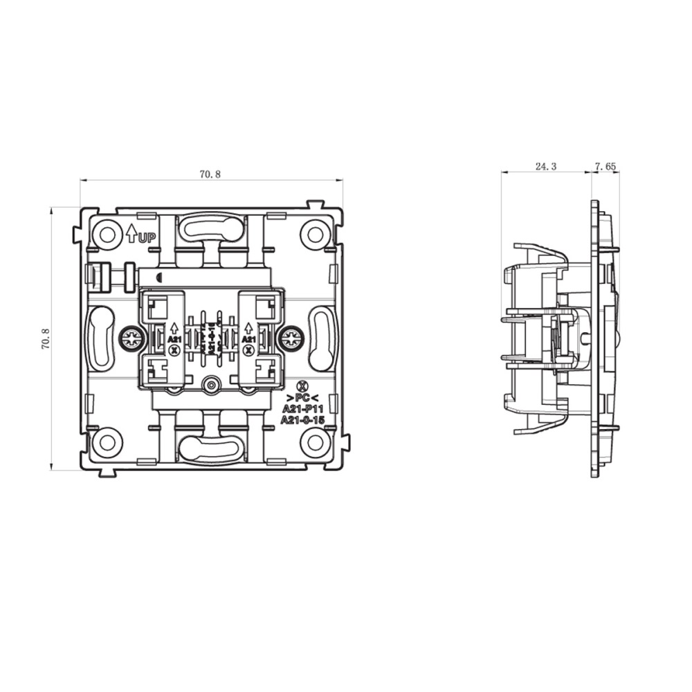 Выключатель одноклавишный встраиваемый перекрестный Donel R98 с 3-х мест Кашемир матовый DA10700N-DA29635 — изображение 6