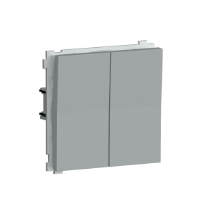 Выключатель двухклавишный встраиваемый перекрестный Donel R98 Серый матовый DA10900-DA29540