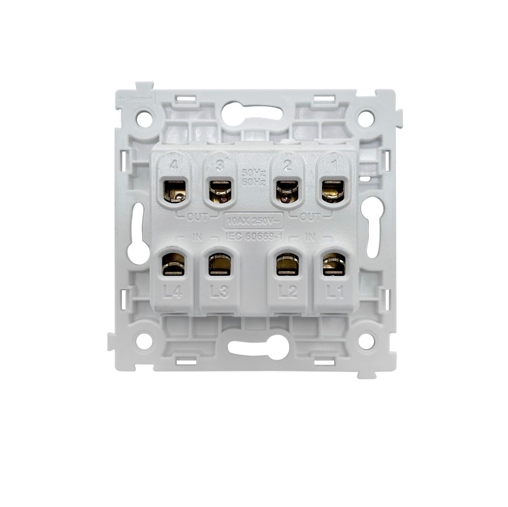 Выключатель двухклавишный встраиваемый перекрестный Donel R98 Кашемир матовый DA10900-DA29535 — изображение 5