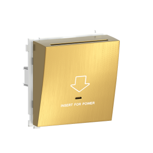 Выключатель электронный карточный встраиваемый Donel R98 Metal с подсветкой Золото матовое DA14000-DA590BR