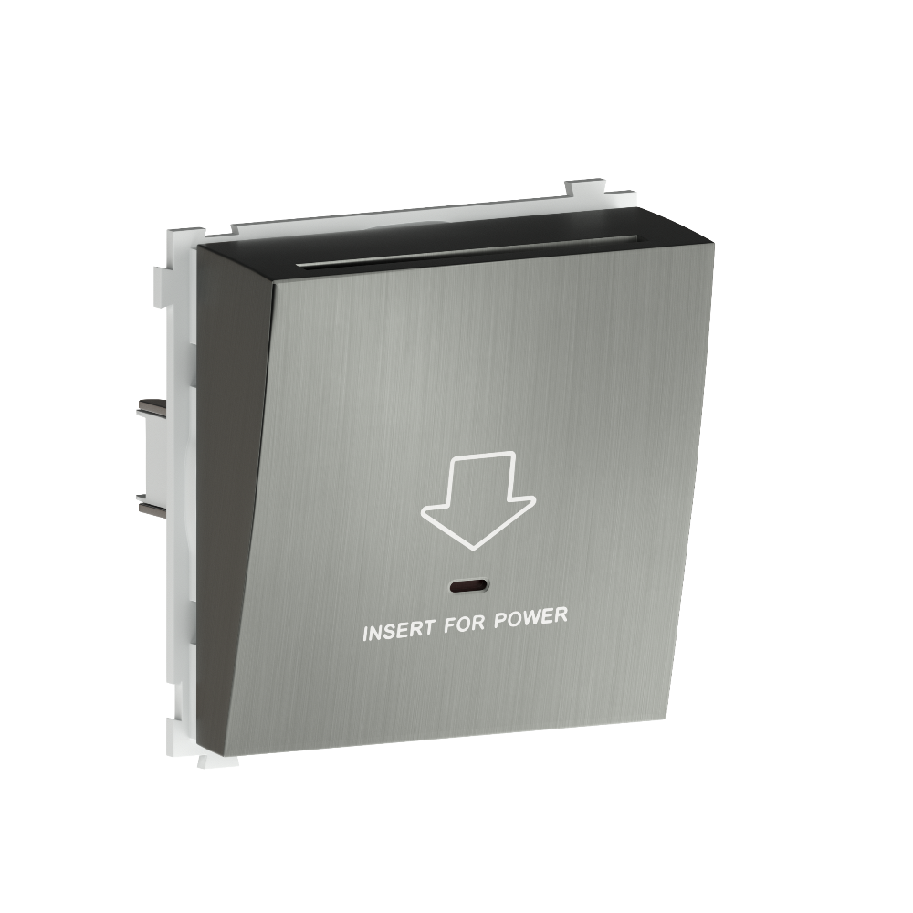 Выключатель электронный карточный встраиваемый Donel R98 Metal с подсветкой Никель DA14000-DA590NB