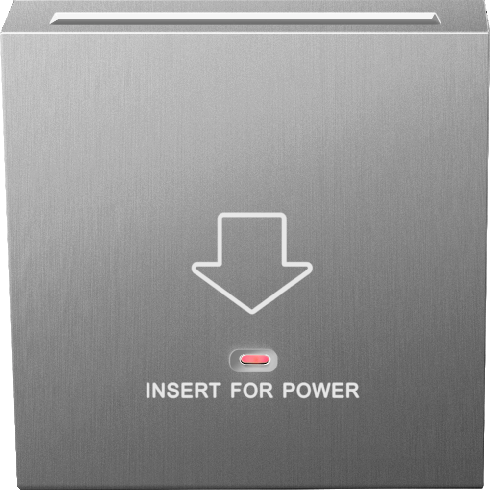 Выключатель электронный карточный встраиваемый Donel R98 Metal с подсветкой Никель DA14000-DA590NB — изображение 2