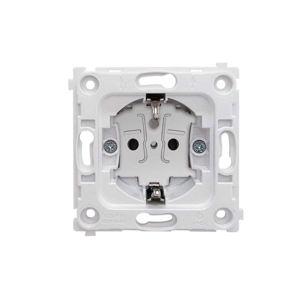 Розетка встраиваемая Donel R98 Schuko с крышкой и заземлением на клеммах Шоколад матовый DA17700-DA52042 — изображение 4