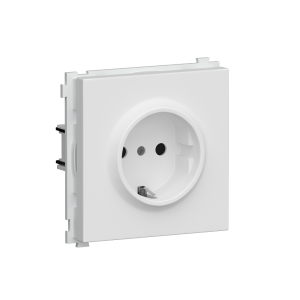 Розетка встраиваемая Donel R98 Schuko с заземлением и шторками на винтах Белый матовый DA18800-DA22033