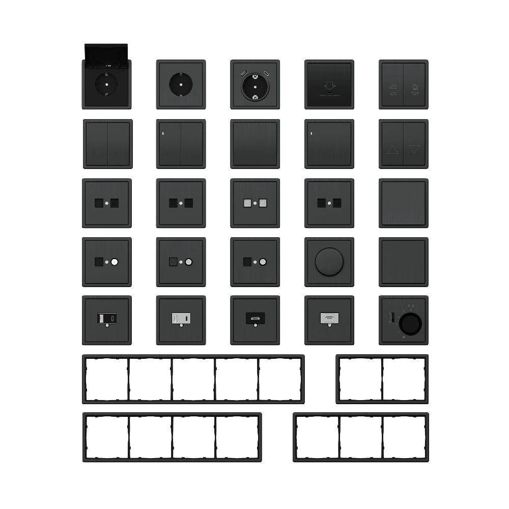 Рамка из металла Donel R98 Metal на 1 пост Вороненая сталь DA211GS — изображение 2