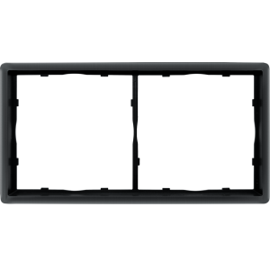 Рамка из металла Donel R98 Metal на 2 поста Вороненая сталь DA212GS