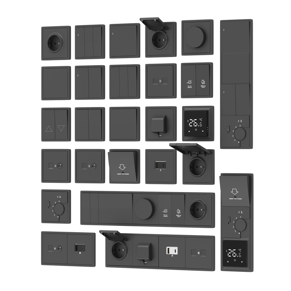 Рамка пластиковая Donel R98 на 3 поста Черный матовый DA21328 — изображение 2
