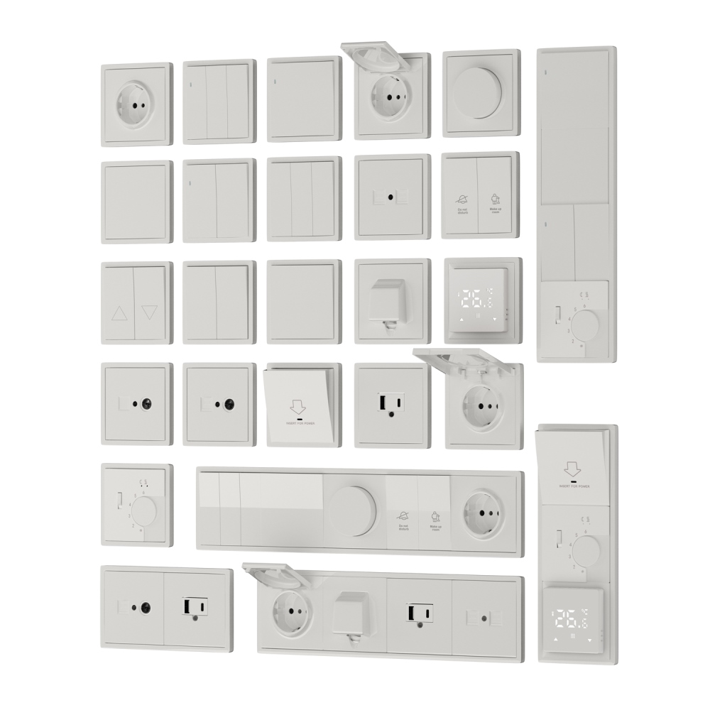 Рамка пластиковая Donel R98 на 4 поста Белый глянцевый DA21403 — изображение 2