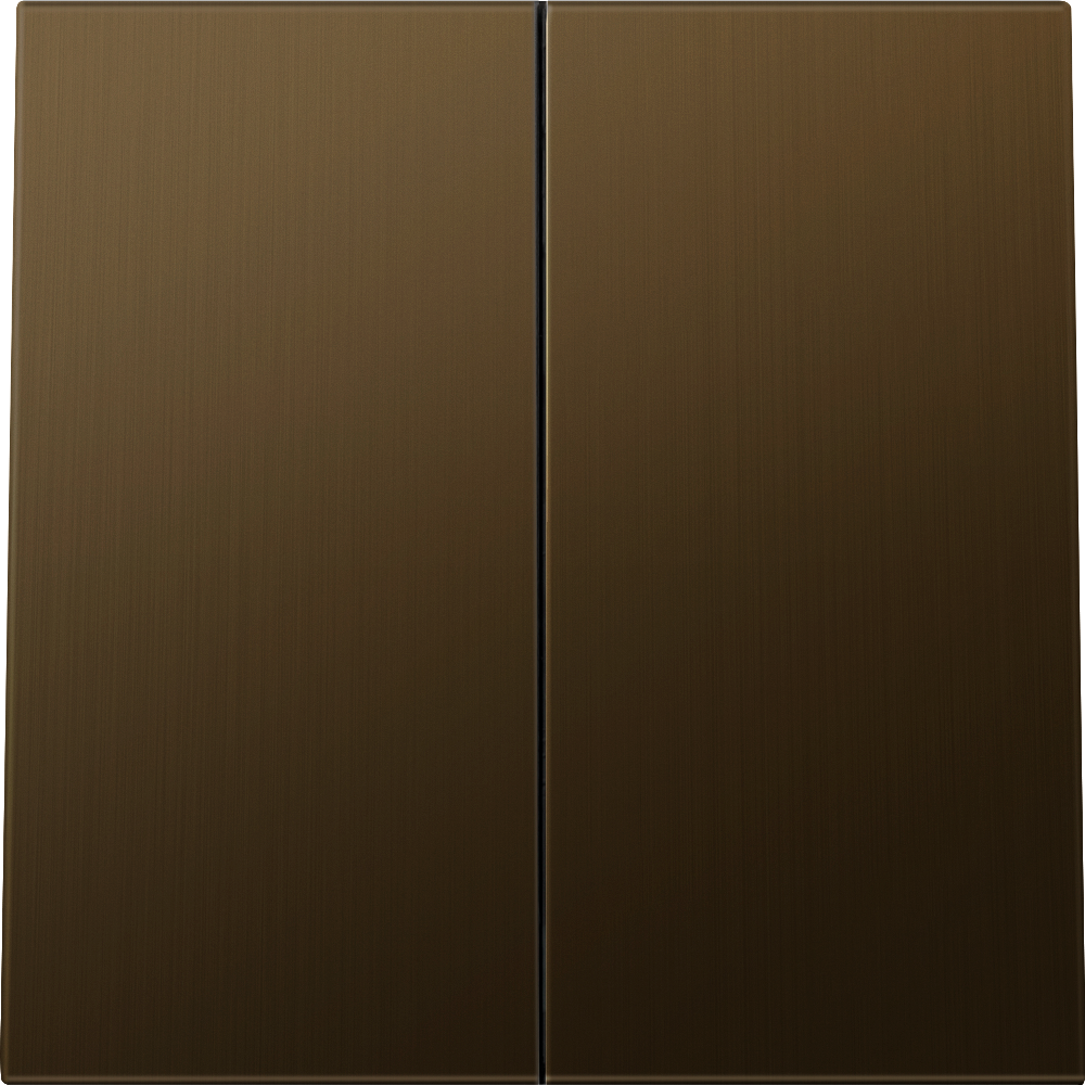 Выключатель двухклавишный встраиваемый звонковый Donel R98 Metal Латунь DA25100-DA295ME — изображение 2