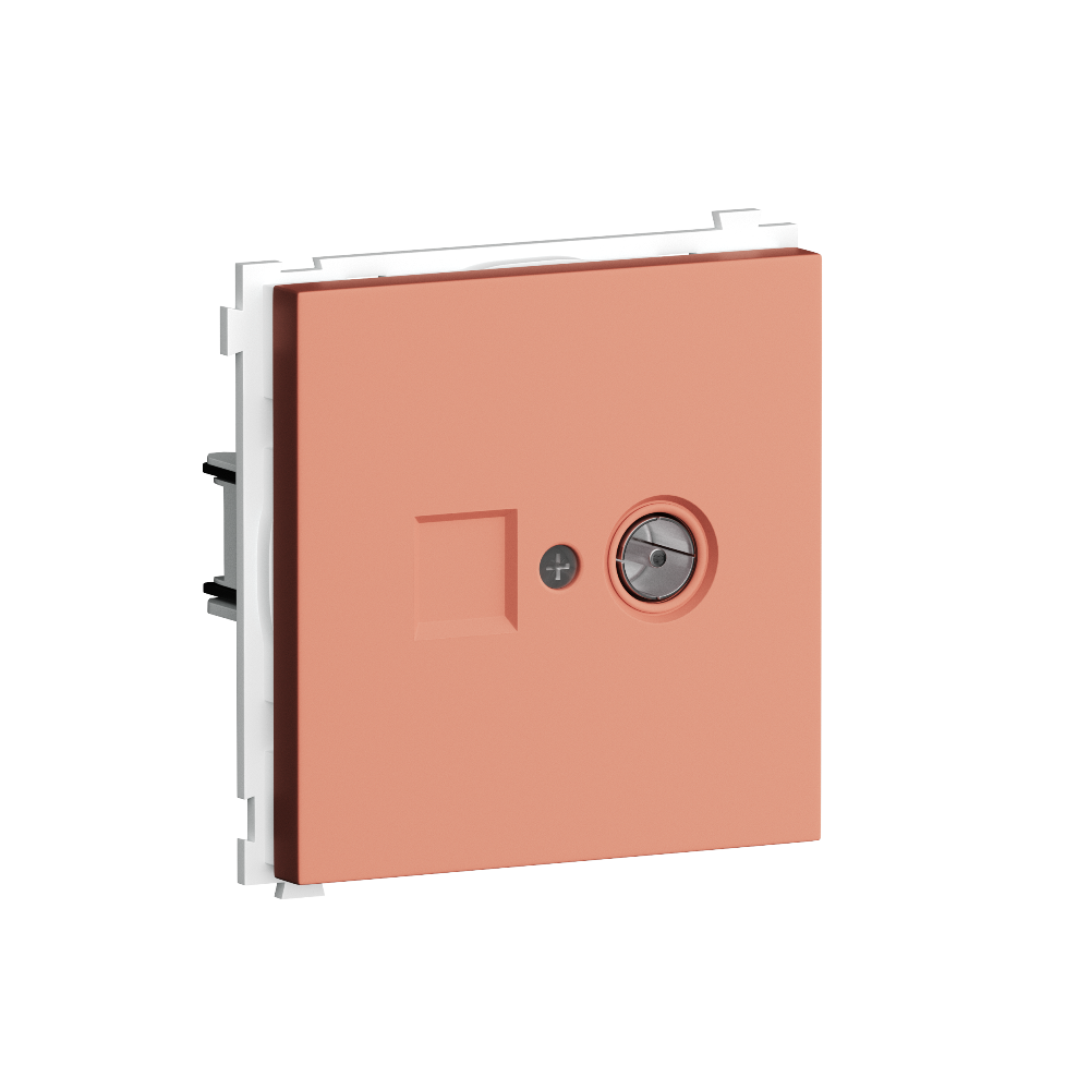 ТВ-розетка встраиваемая оконечная Donel R98 Коралл матовый DA30100-DA87945