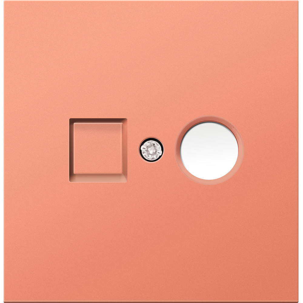 ТВ-розетка встраиваемая оконечная Donel R98 Коралл матовый DA30100-DA87945 — изображение 2