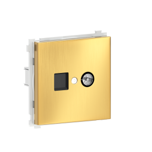 ТВ-розетка встраиваемая оконечная Donel R98 Metal Золото матовое DA30100-DA879BR