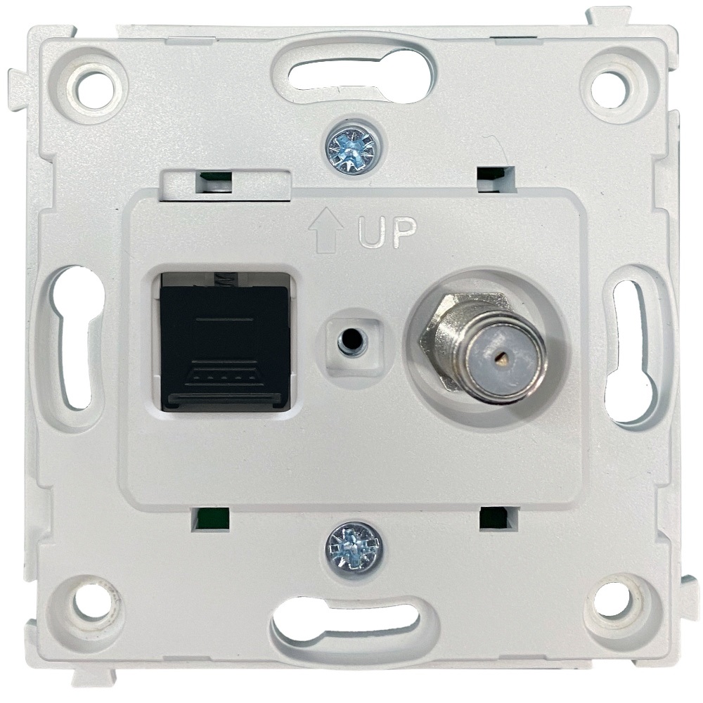 Розетка встраиваемая комбинированная Donel R98 RJ45+ SAT Белый матовый DA30600-DA88933 — изображение 4