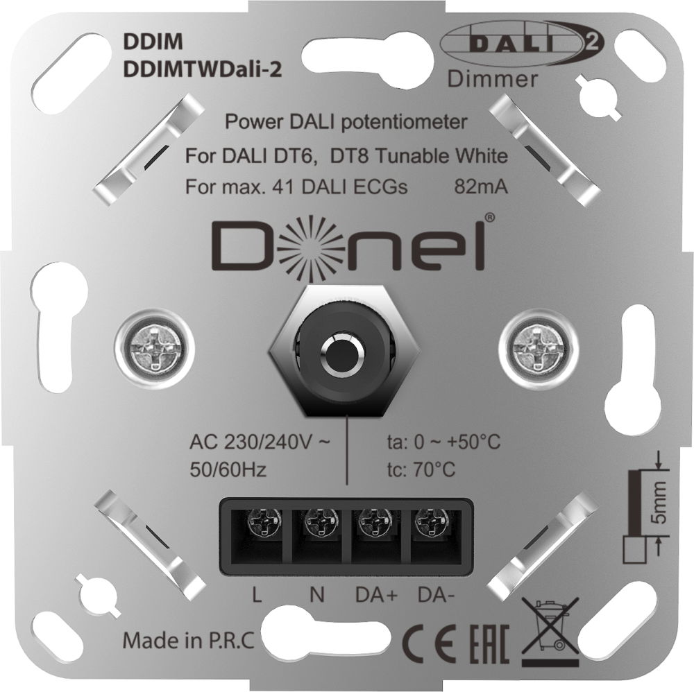 Диммер Donel R98 Dali роторный Серый матовый DDIMTWDali-2-DA65040 — изображение 4