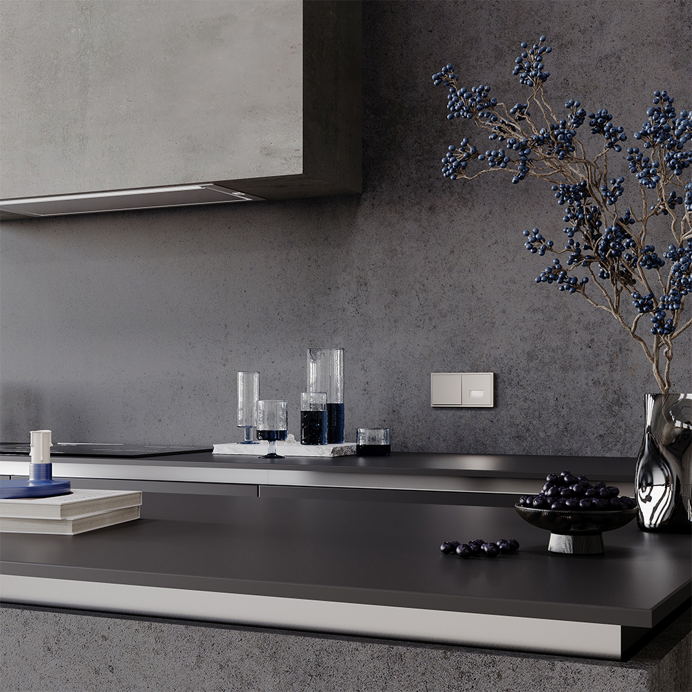 Выключатель одноклавишный встраиваемый Voltum S70 Кашемир VLS010103 — изображение 5